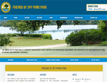 Tablet Screenshot of friendsofspypondpark.org